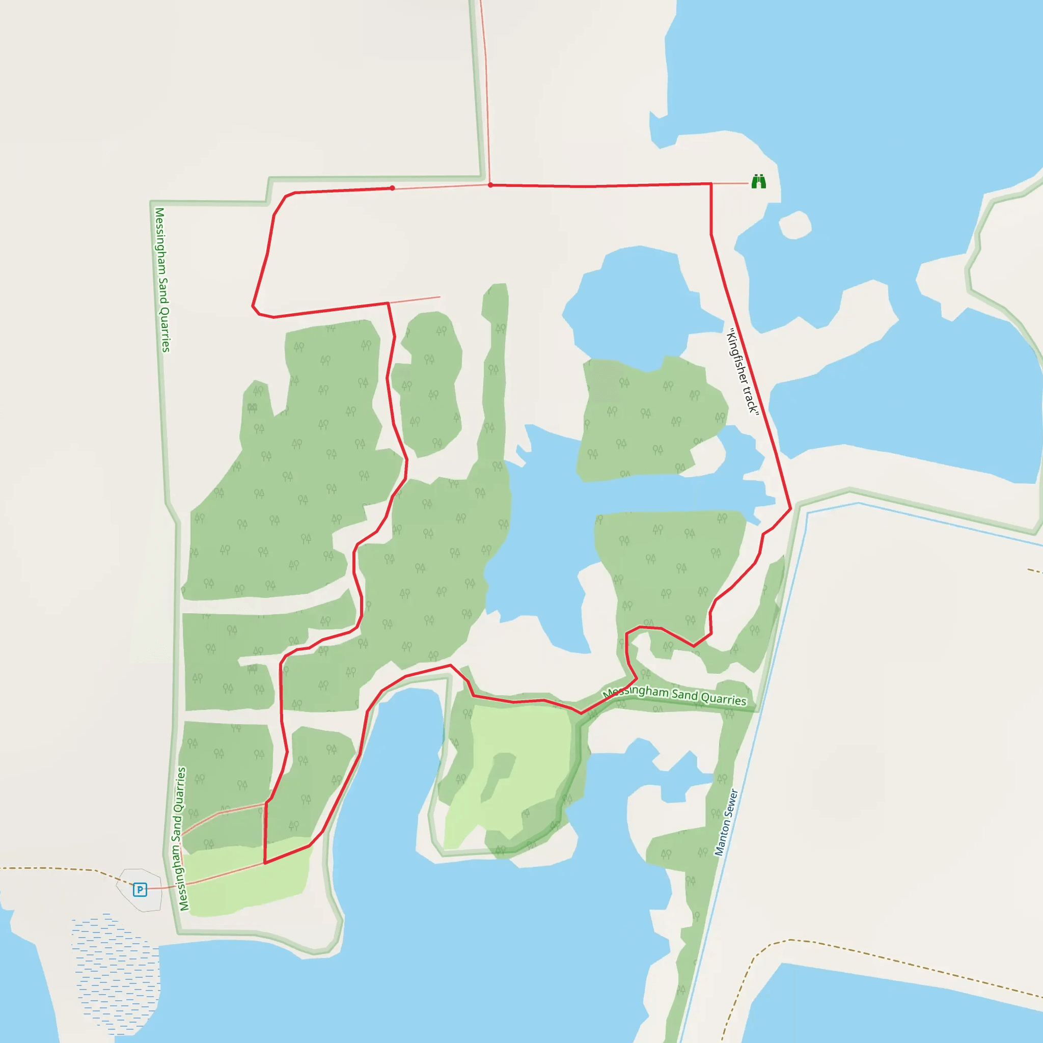 Messingham Sand Quarry Loop mobile static map