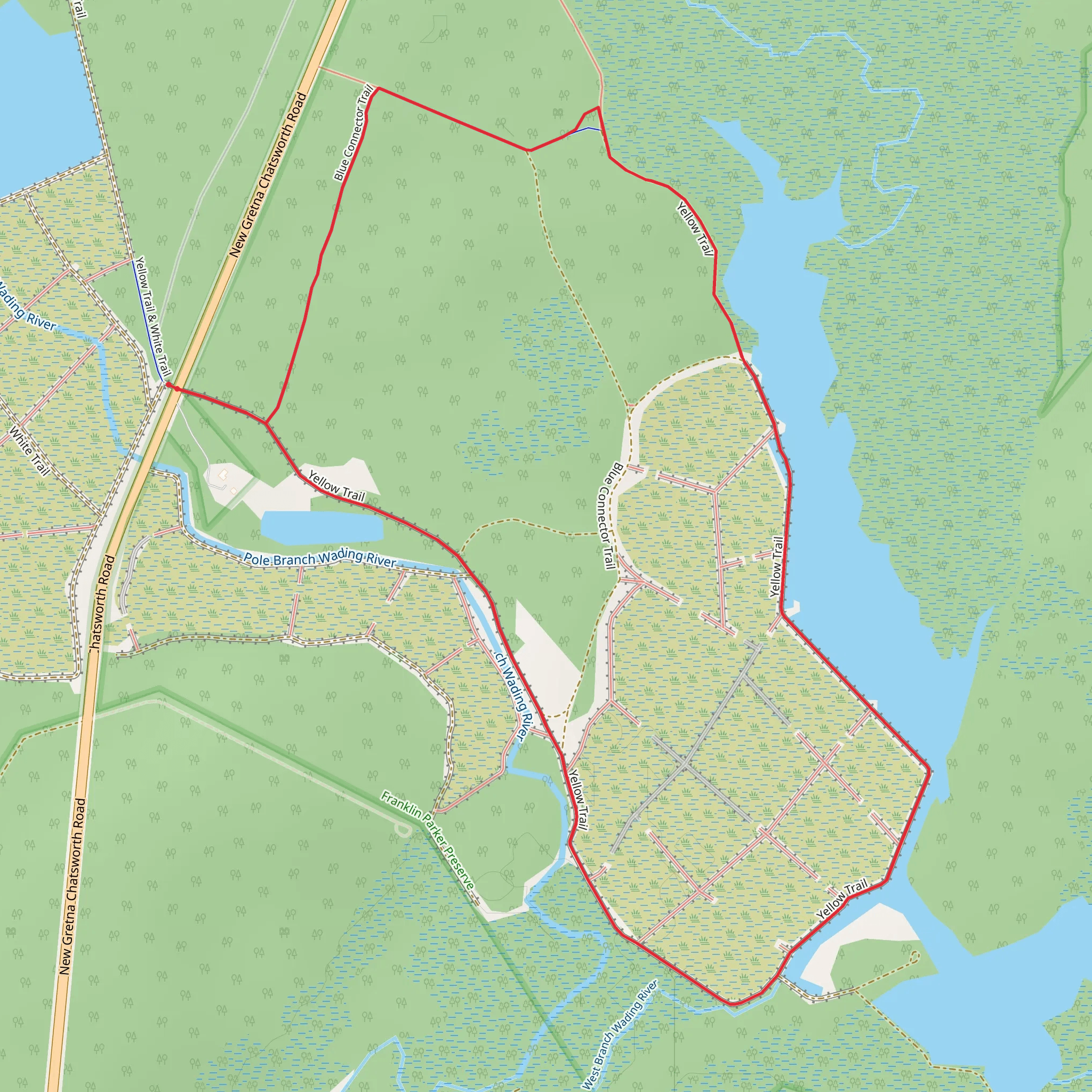 Yellow Loop Trail mobile static map