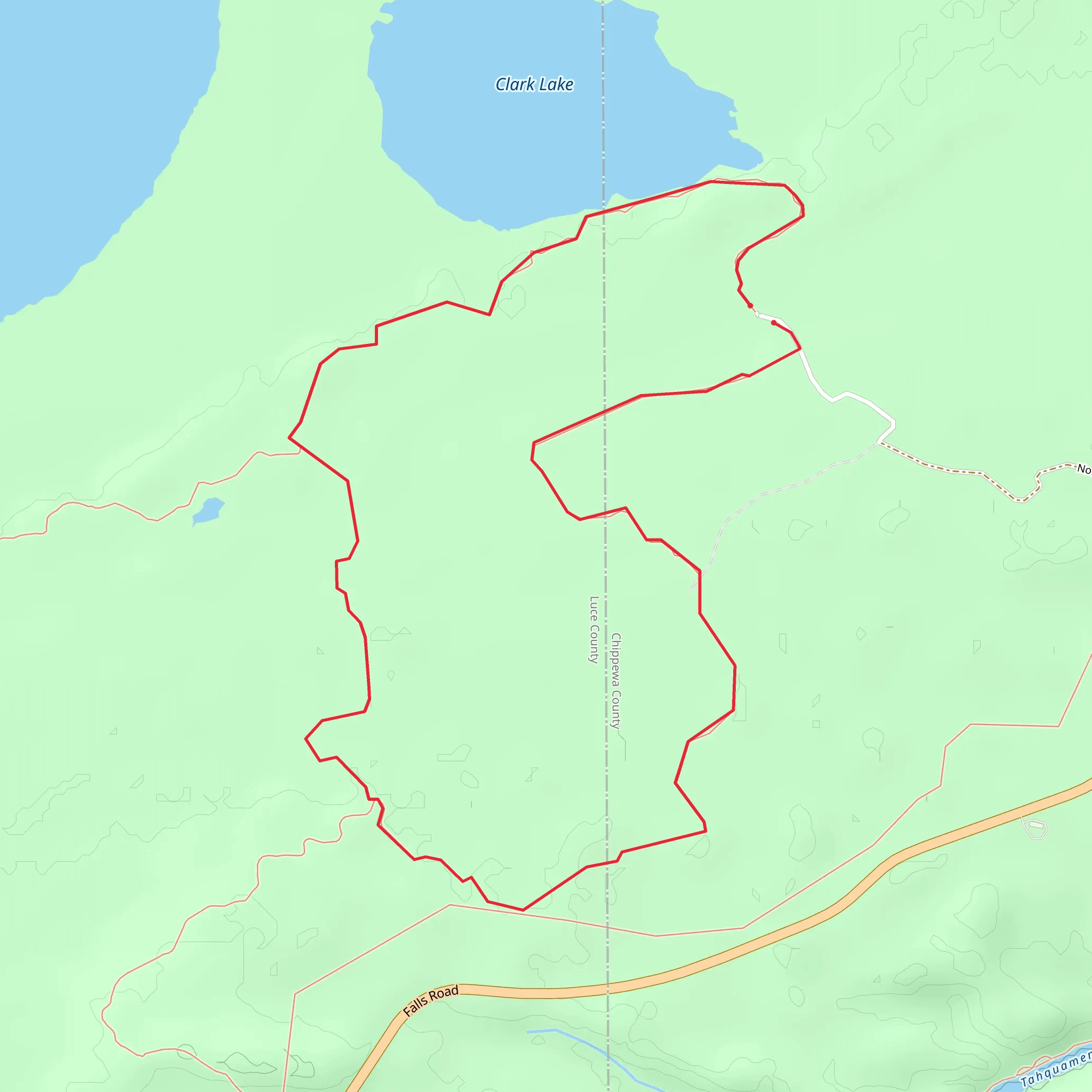 Clark Lake Loop mobile static map