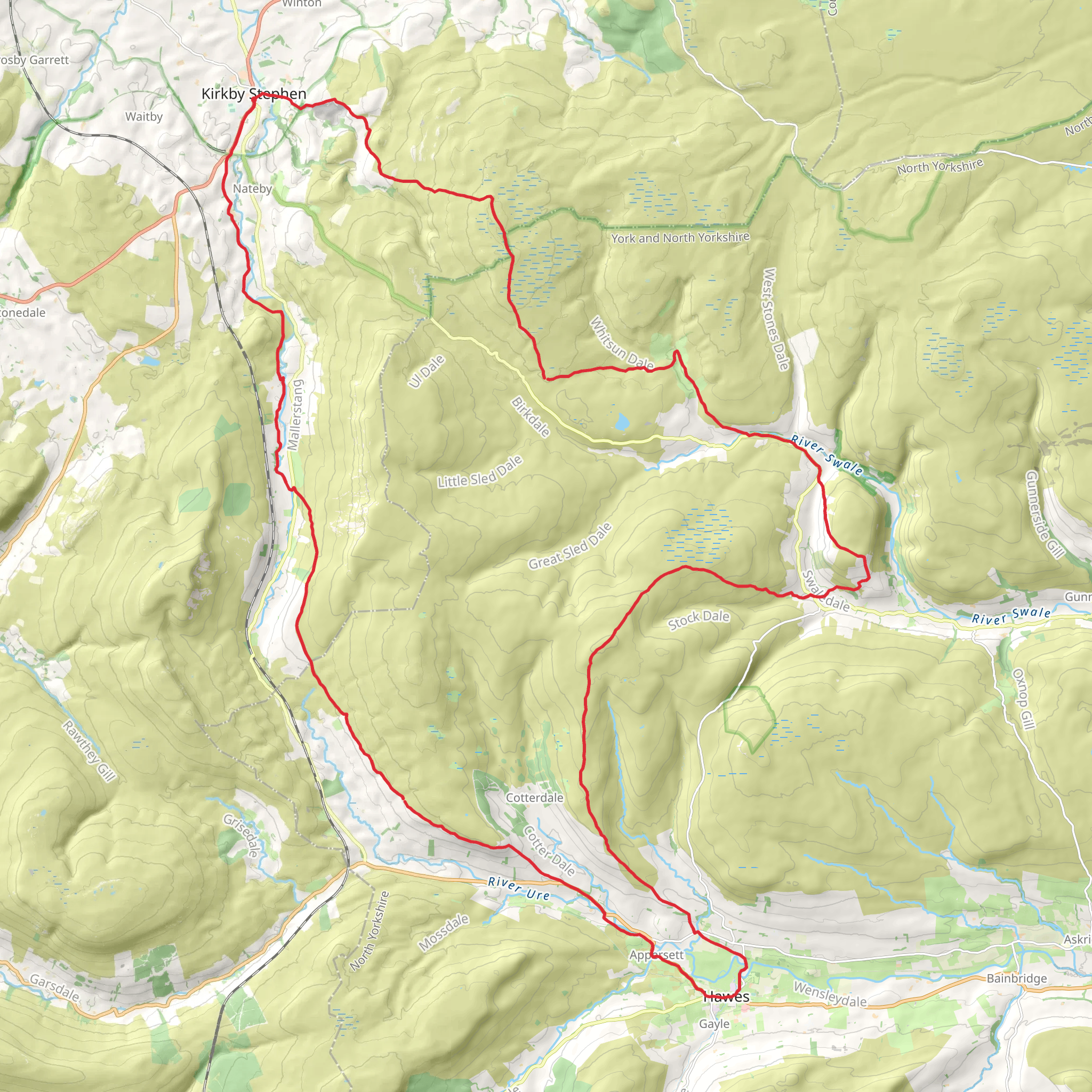 Three Youth Hostels in Yorkshire Dales mobile static map