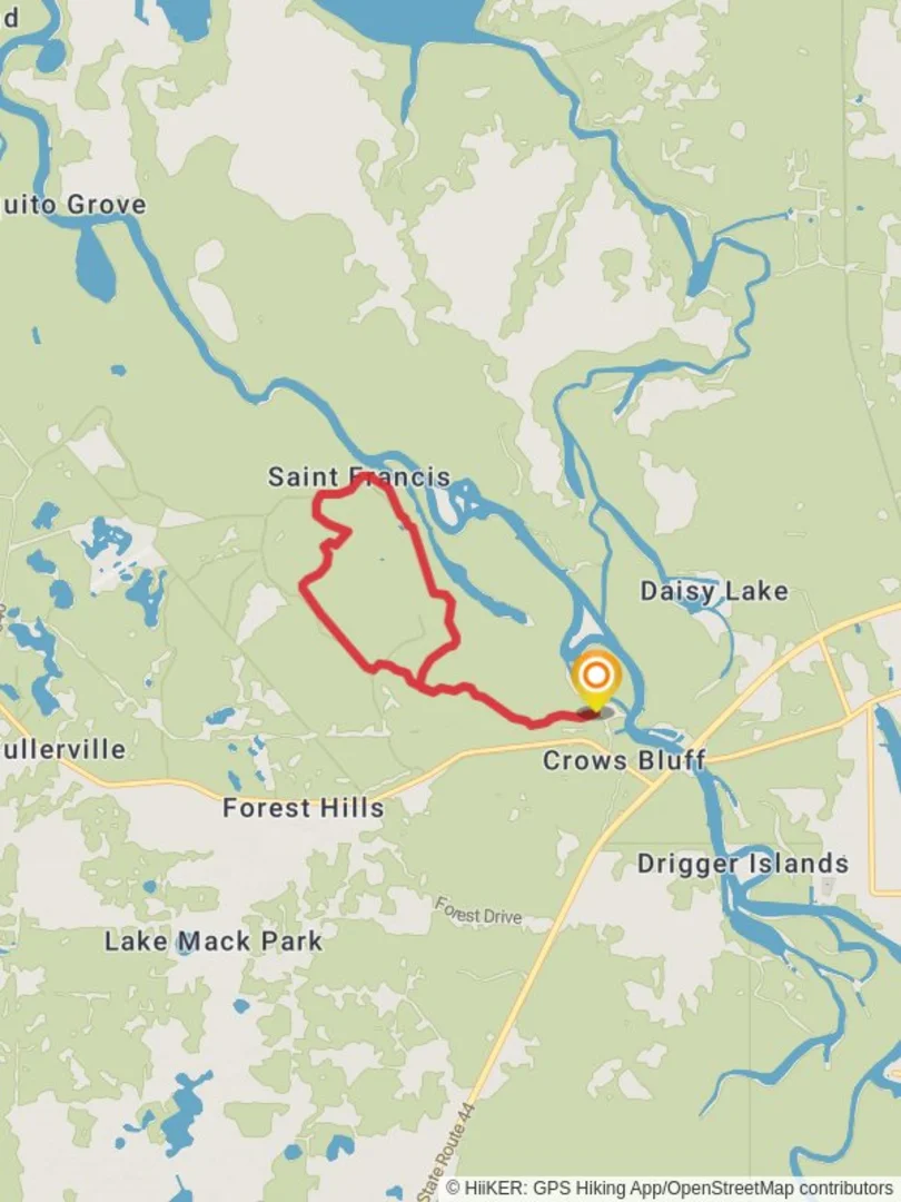 An image depicting the trail Saint Francis Loop Trail and its surrounding area.