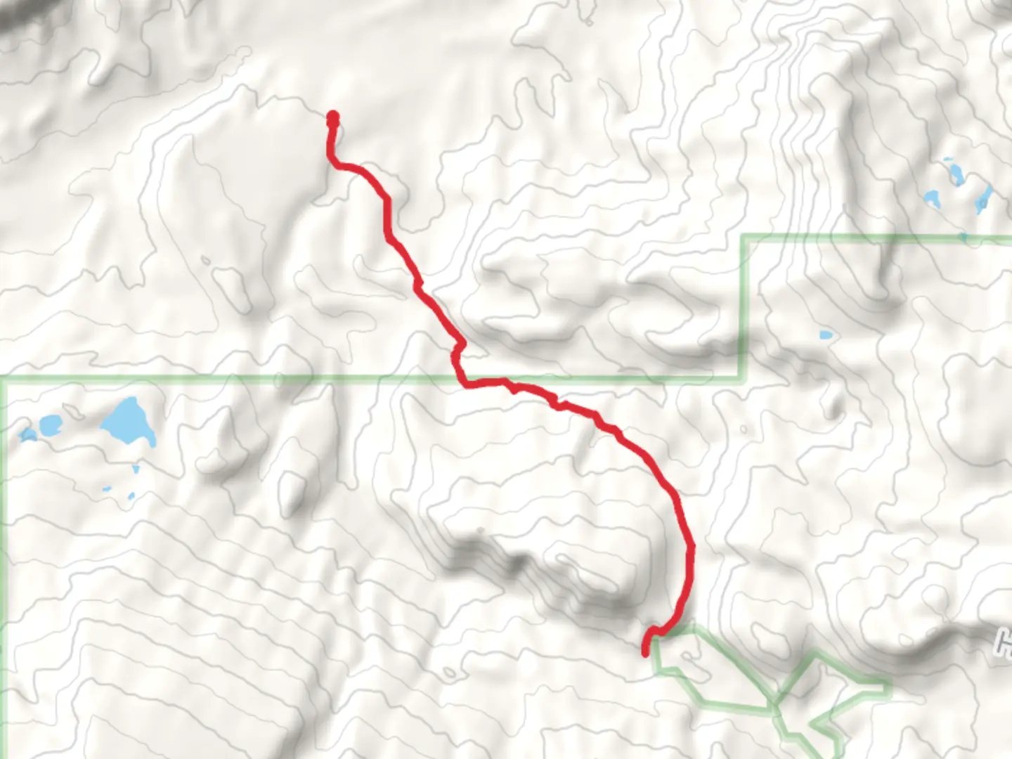 An image depicting the trail Three Points Mountain via Three Points Trail and its surrounding area.