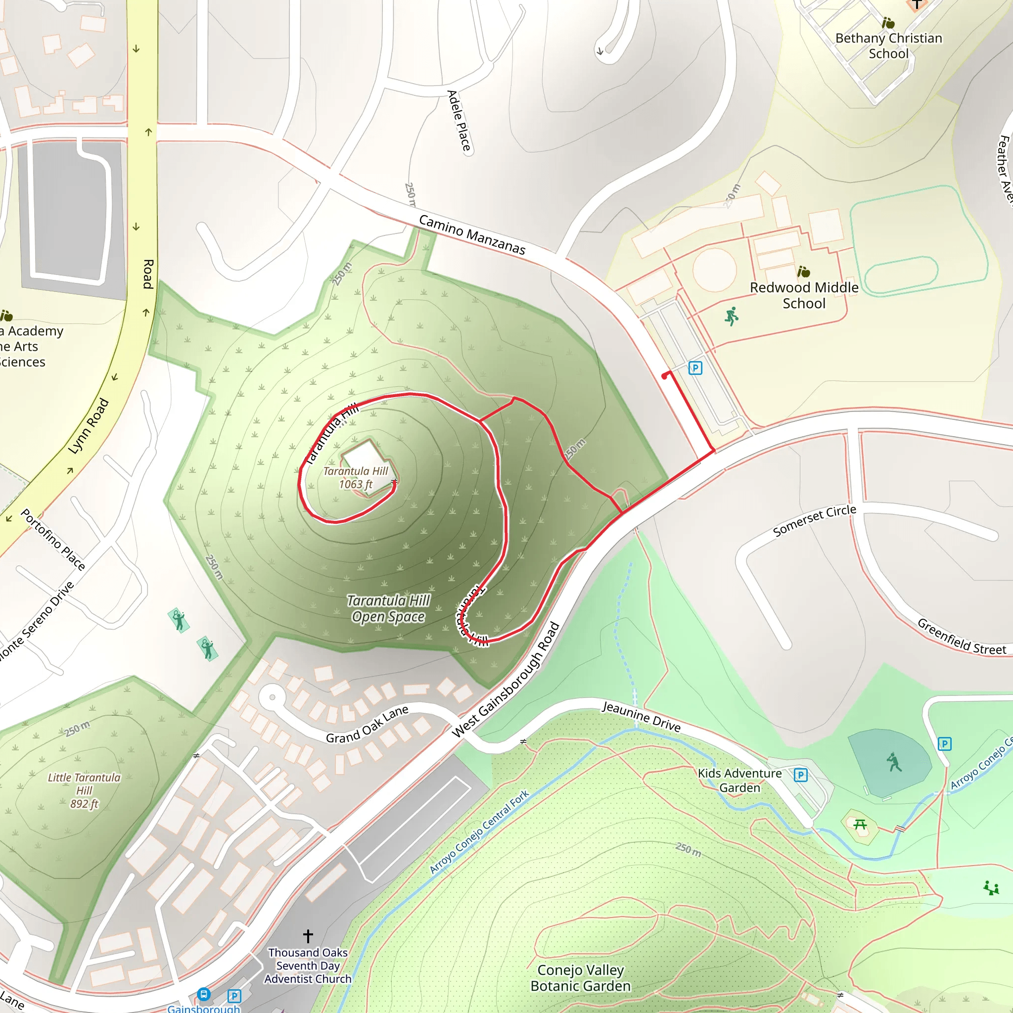 Tarantula Hill Loop mobile static map