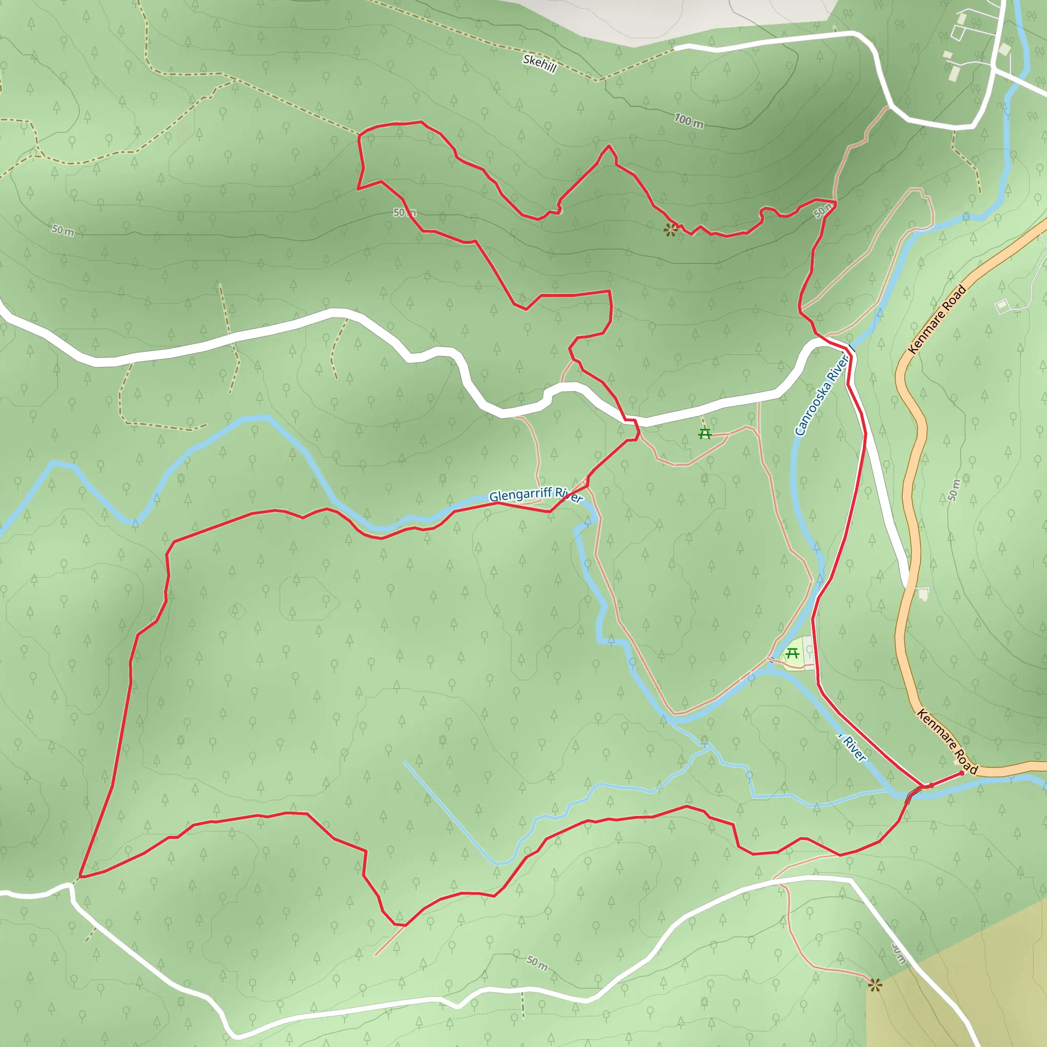 Glengarriff Wood Loop mobile static map