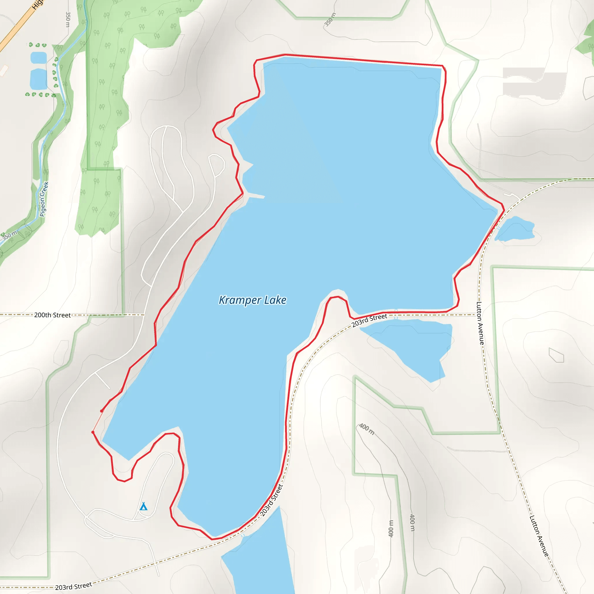 Kramper Lake Loop mobile static map