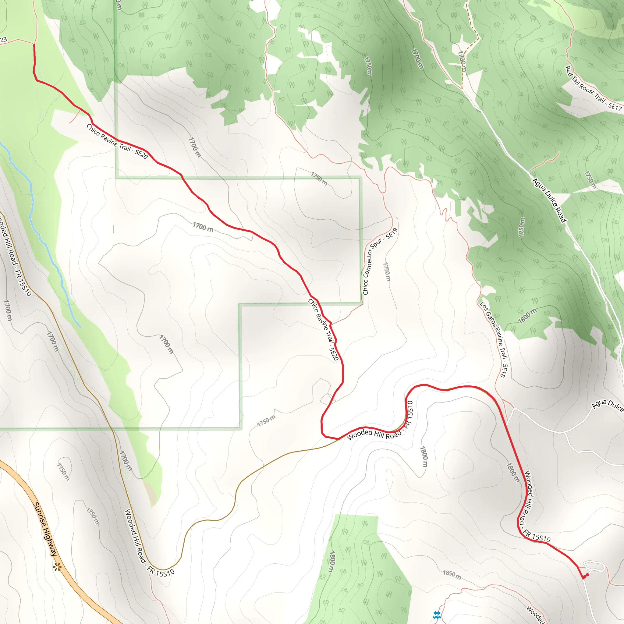 Gatos - Chico Ravine Connector Trail mobile static map