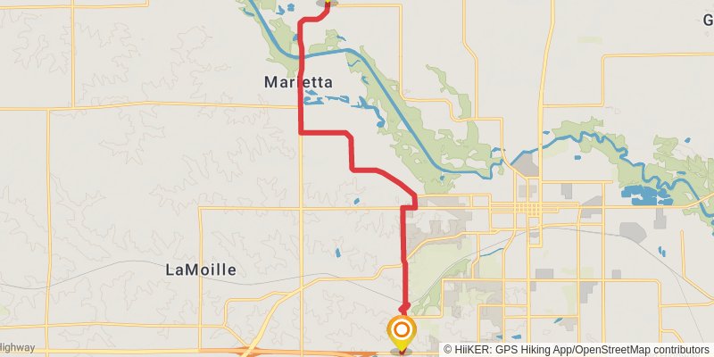 American Discovery Trail North Route stage 143 Map
