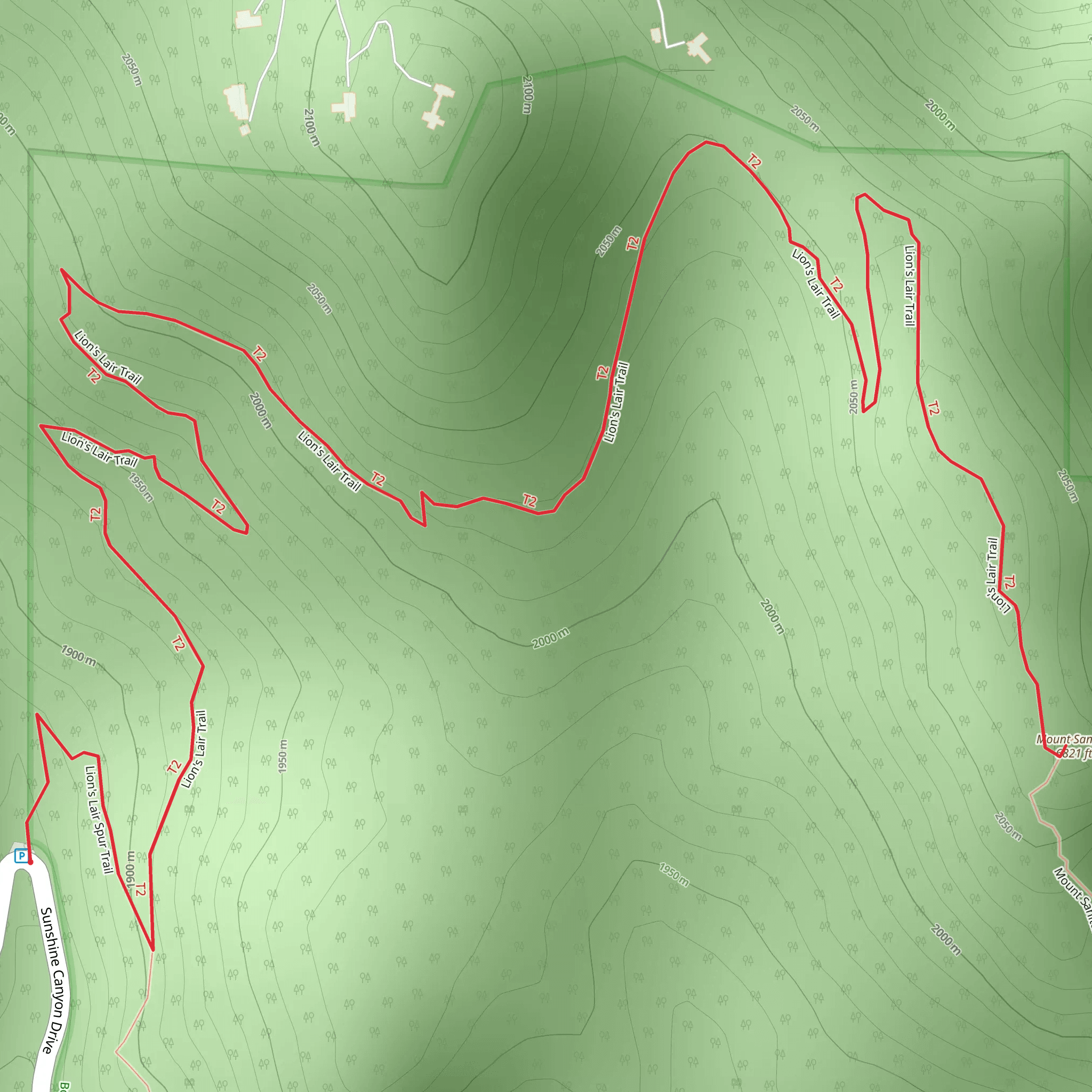 Mount Sanitas via Lion's Lair Spur Trail mobile static map