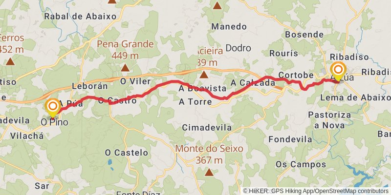 Via de la Plata stage 47 Map