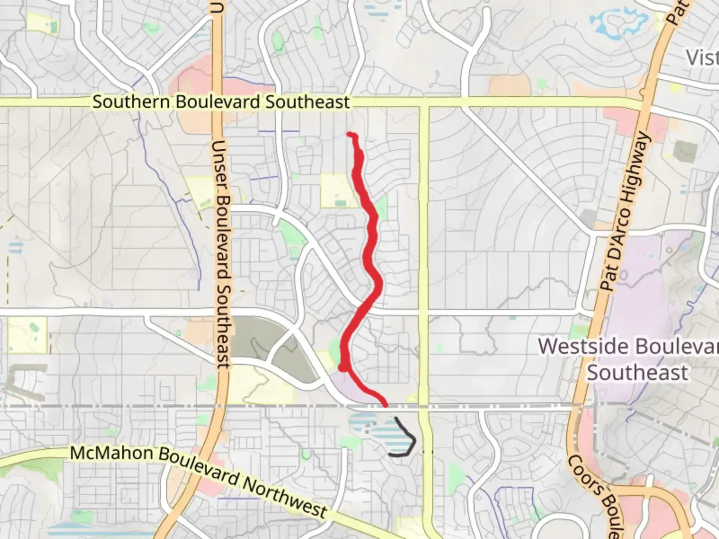 An image depicting the trail Linear Park Trail and its surrounding area.