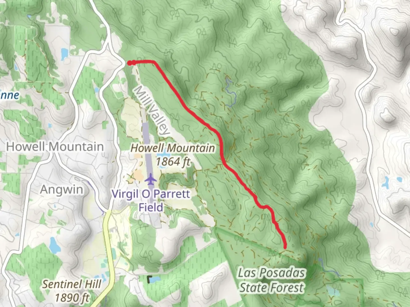 An image depicting the trail The Saddle via Bay Area Ridge Trail - 01 - North Bay and its surrounding area.