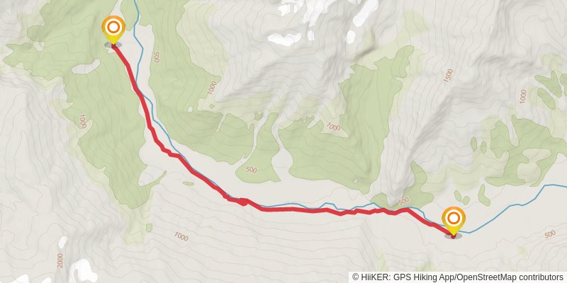 Pearl Flat to Head of the Valley stage 1 Map