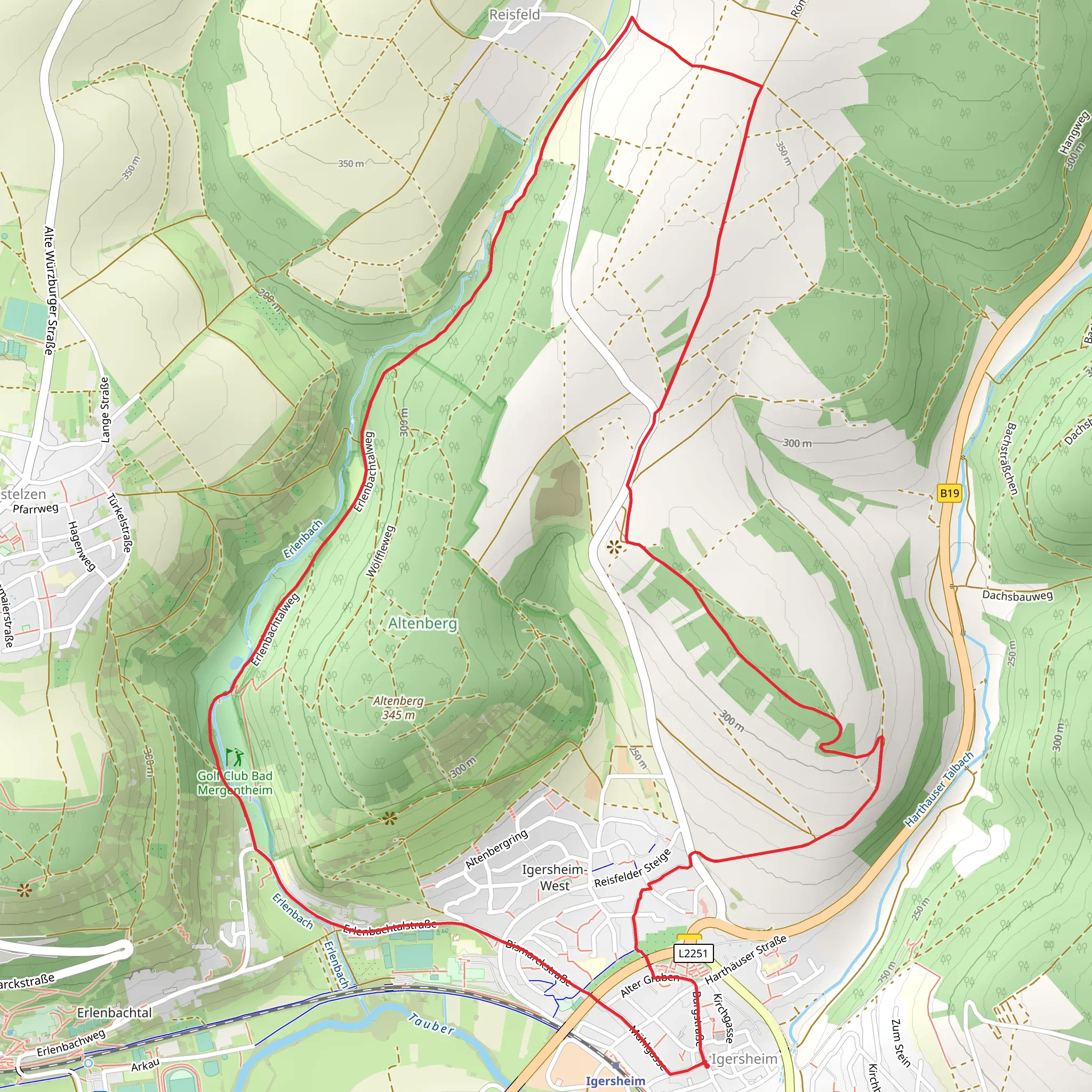 Erlenbachtalstraße Loop mobile static map