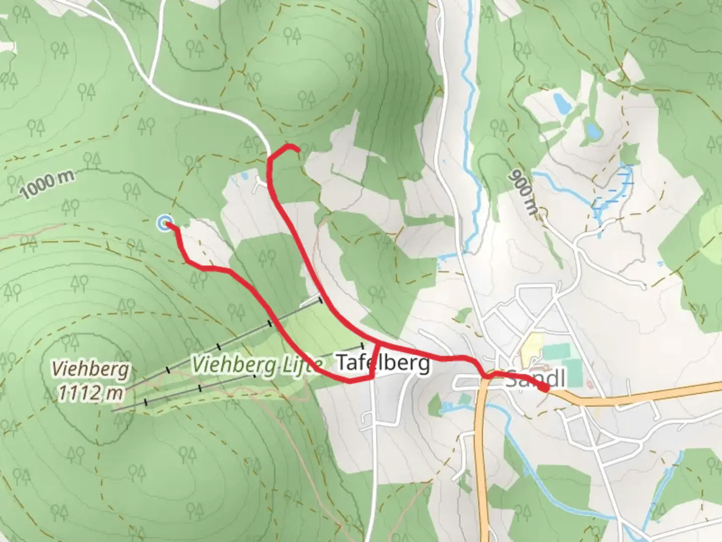 An image depicting the trail Firefighter Adventure Path and its surrounding area.