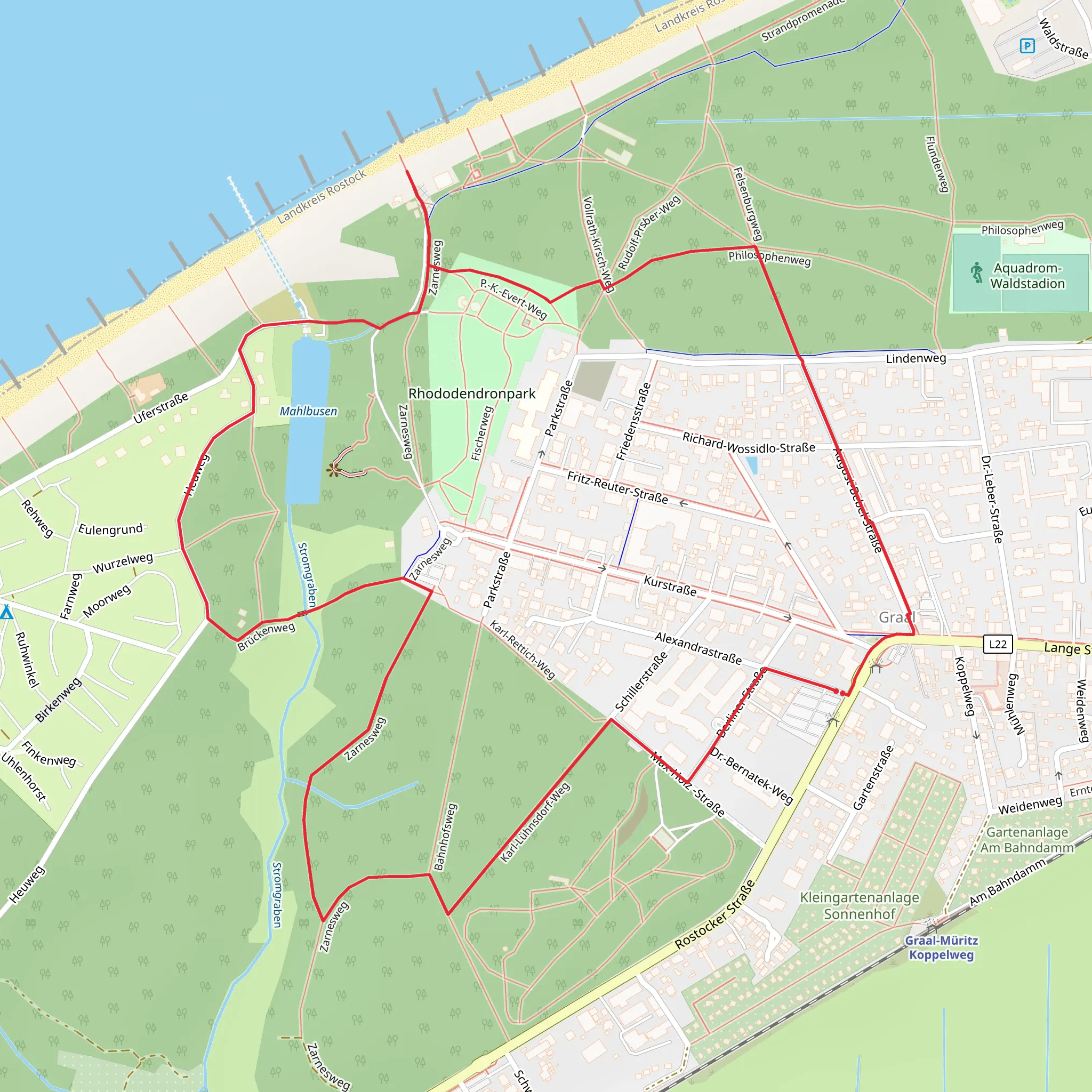 Rhododendronpark and Mahlbusen Loop mobile static map