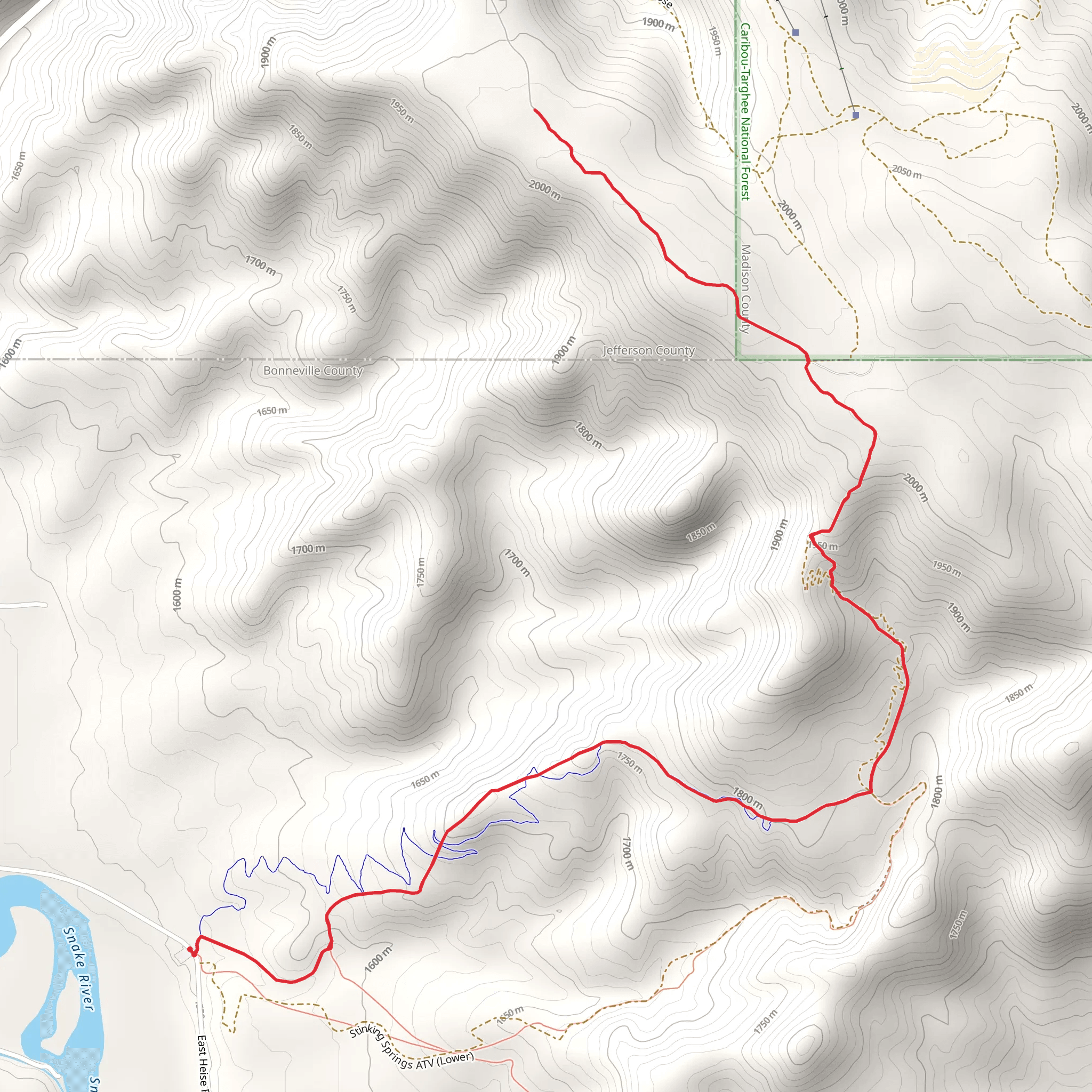 Stinking Spring Canyon mobile static map