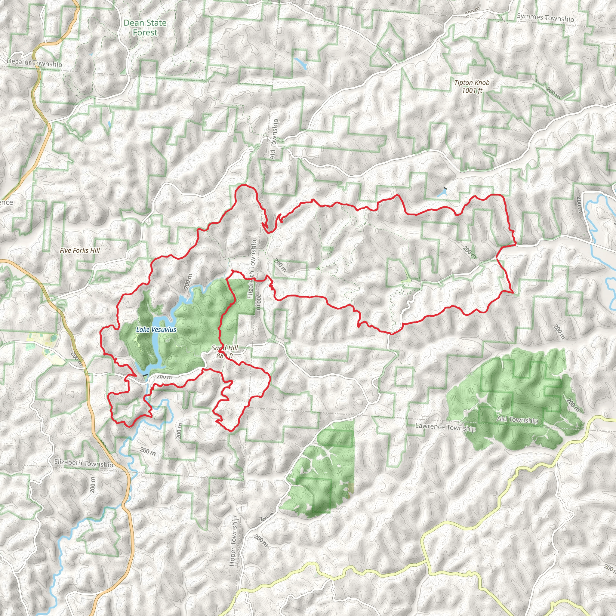 Vesuvius Main Loop Trail mobile static map