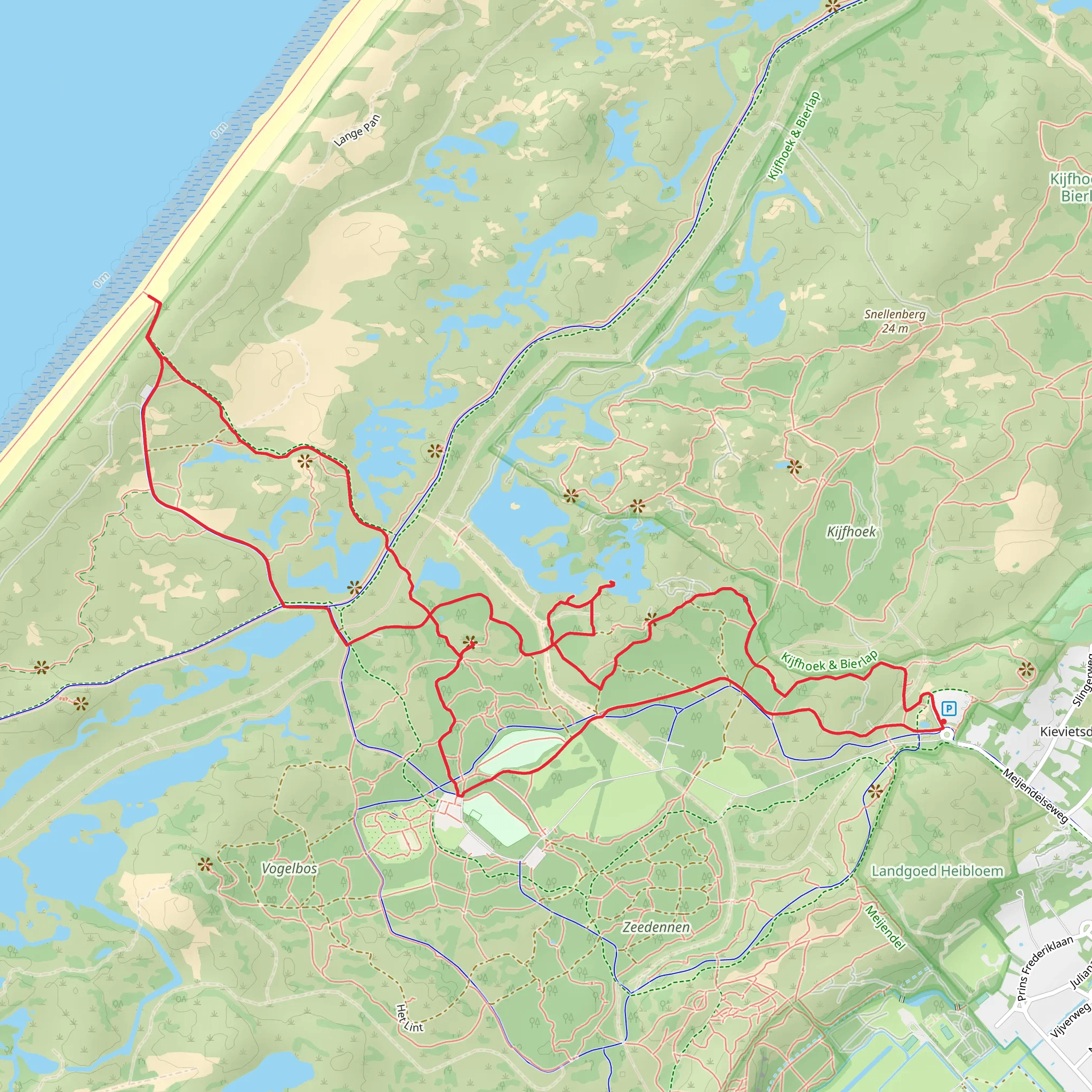 Meijendel, Spaaregat and Uitzichttoren Abelentop Loop mobile static map