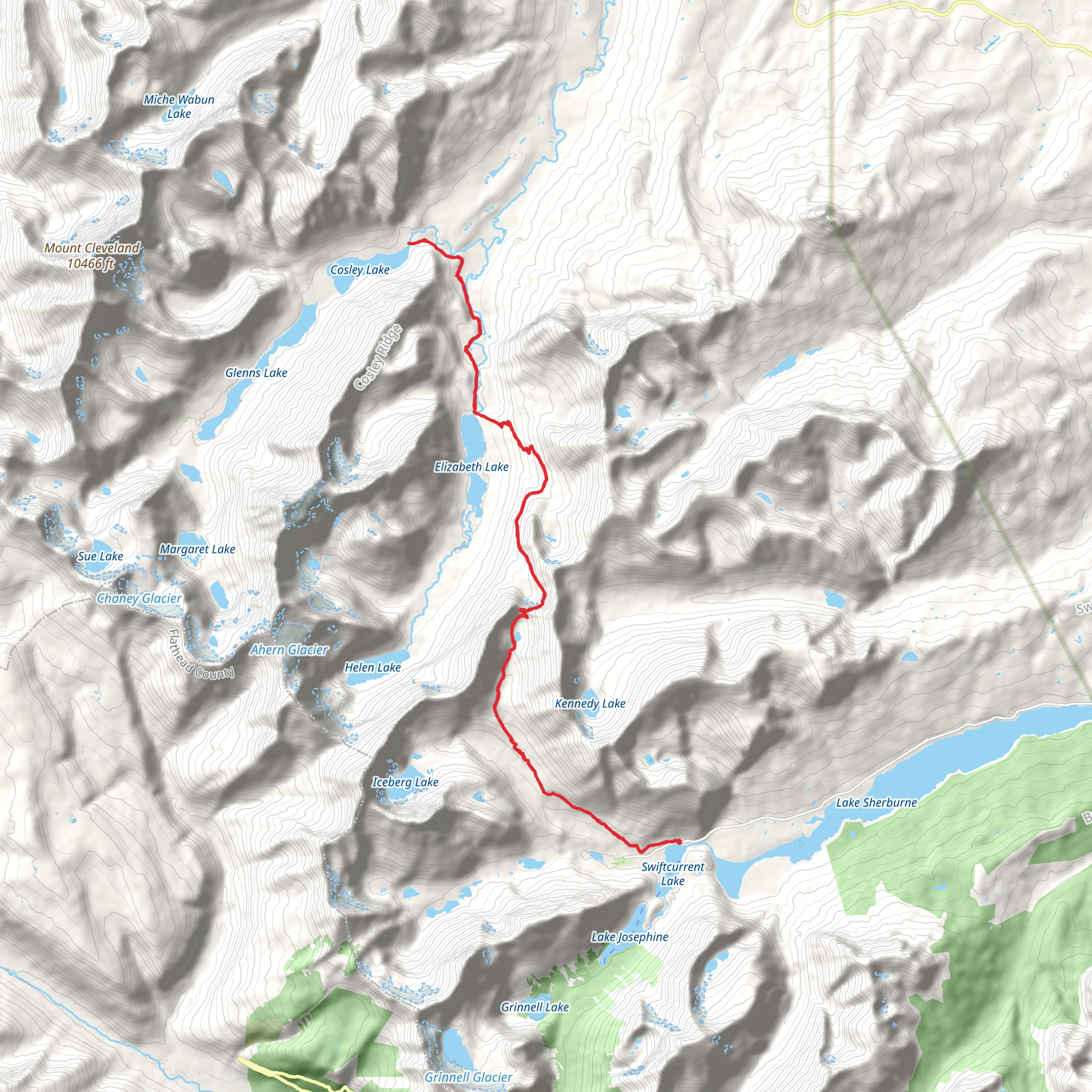 Ptarmigan Trail mobile static map
