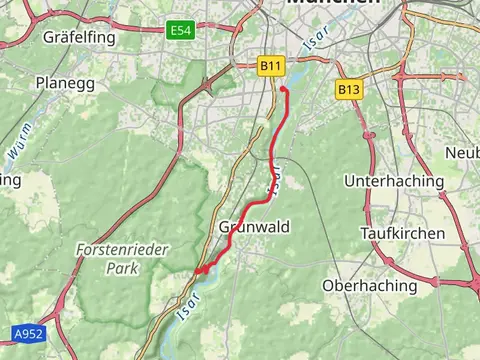 Kirchen to Buchenhain via Isarwerkkanal