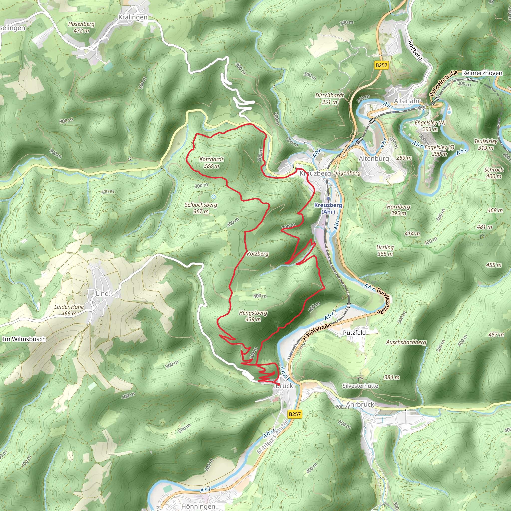 Sahrbachweg and Kotzberger Weg mobile static map