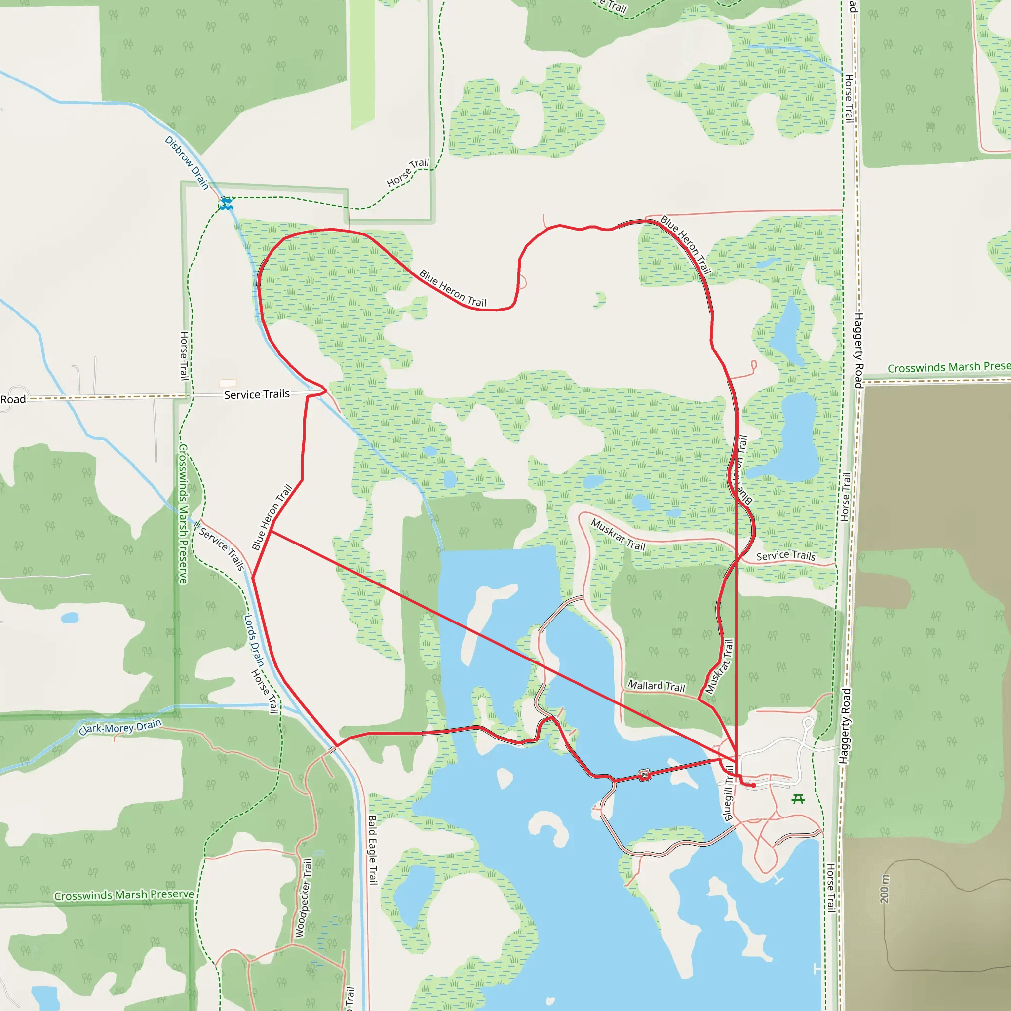 Blue Heron Loop Trail mobile static map
