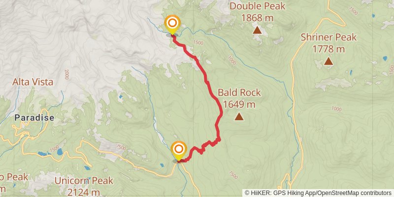 Indian Bar Trail stage 2 Map