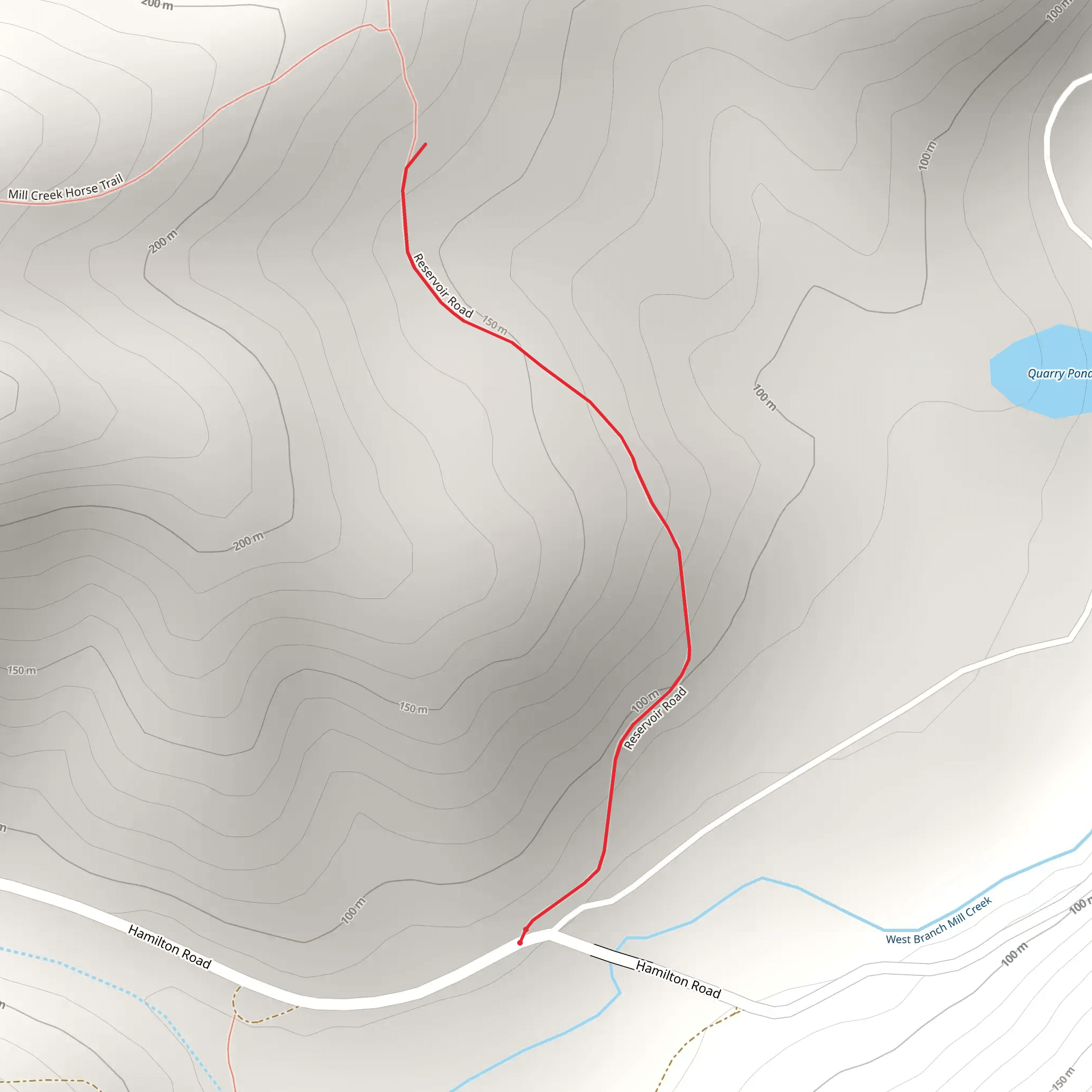 Reservoir Road Trail mobile static map