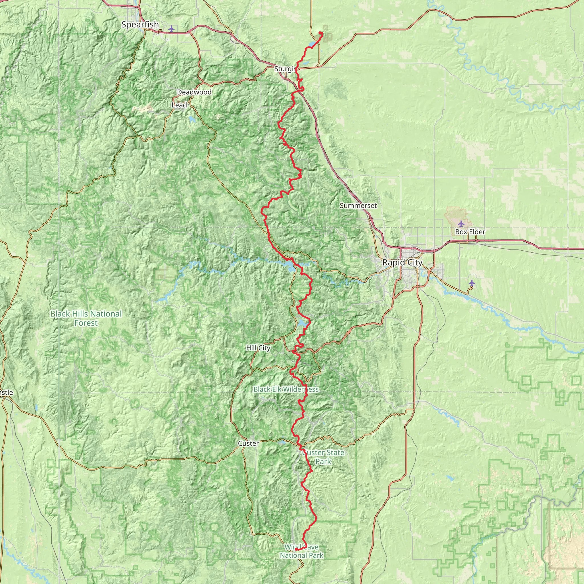 Centennial Trail - South Dakota mobile static map