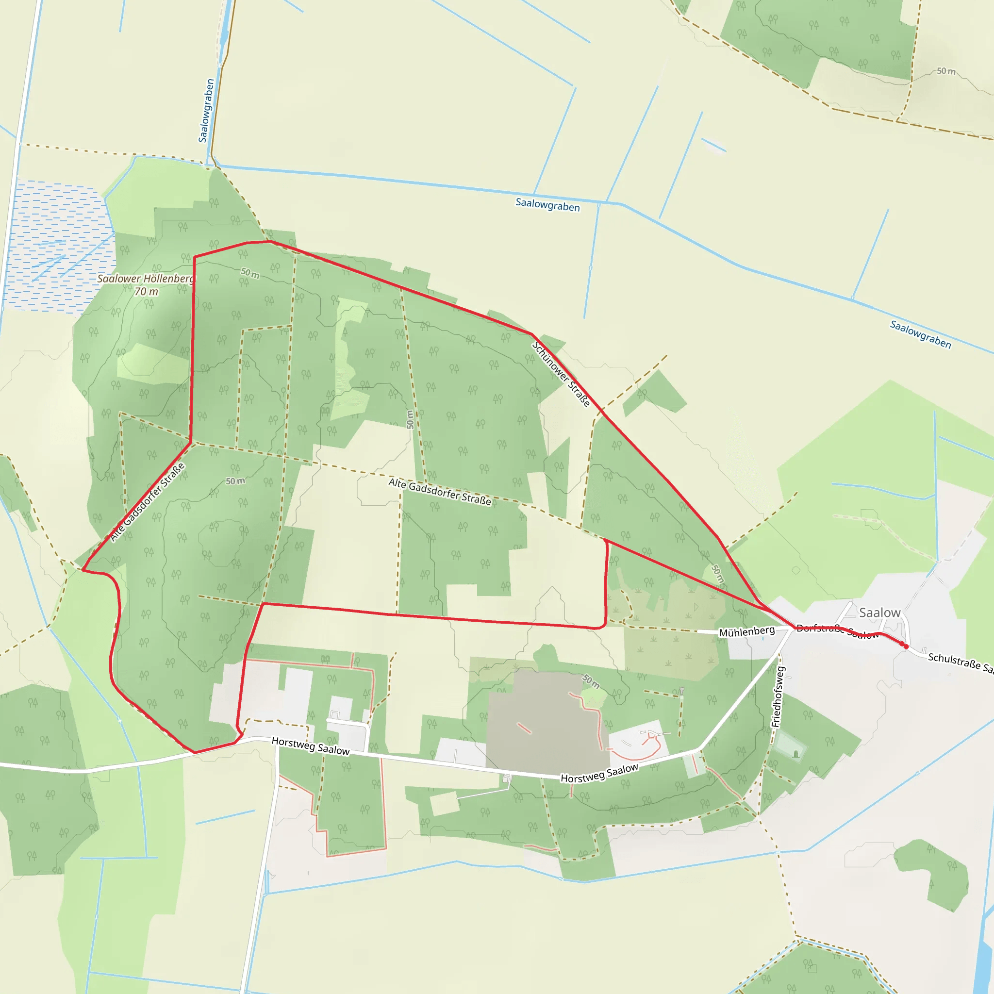 Saalower Hollenberg Loop mobile static map