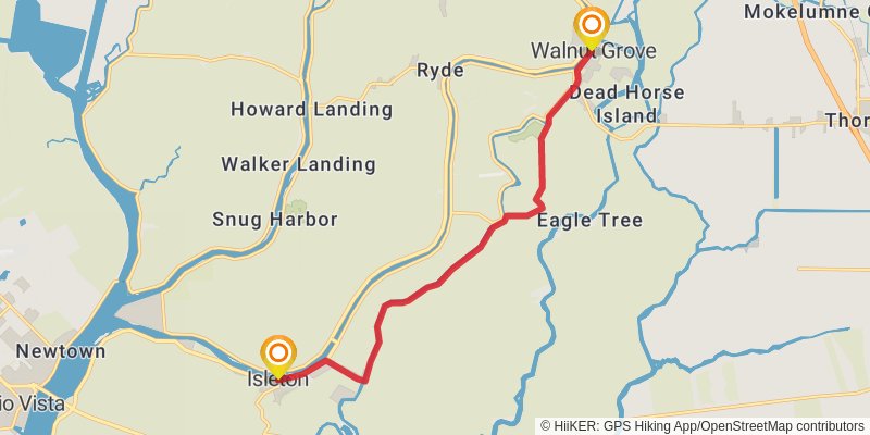 American Discovery Trail - California stage 20 Map