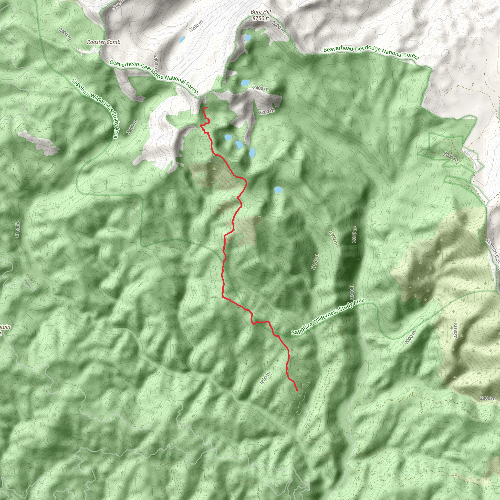Chain of Lakes Trail mobile static map