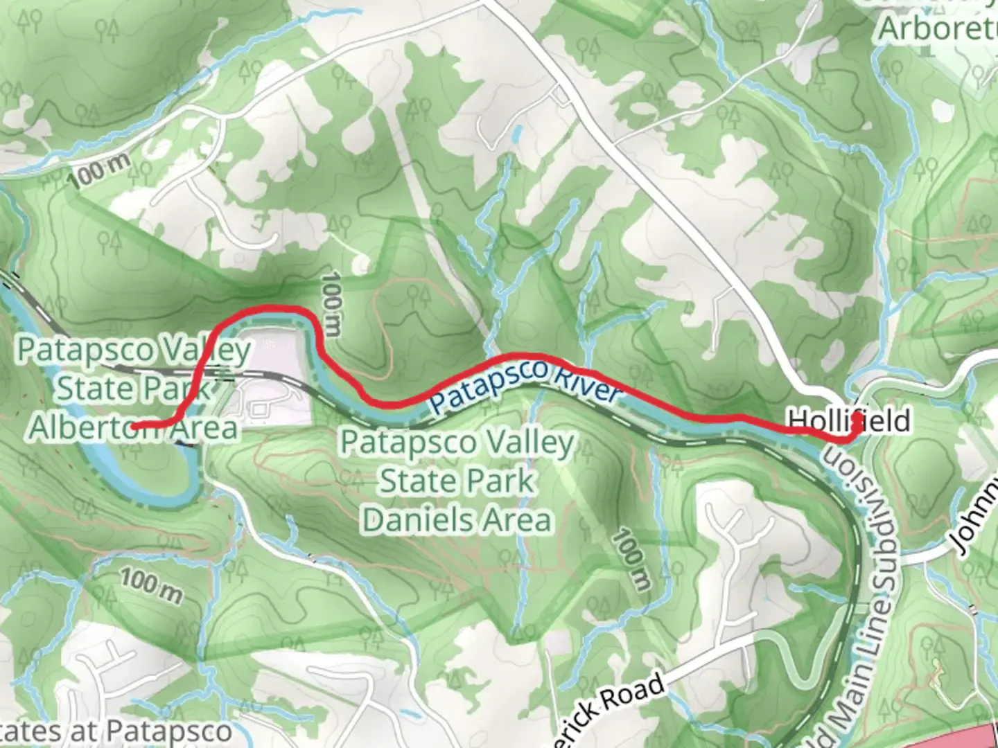 An image depicting the trail Patapsco Traverse - North Hiking and its surrounding area.