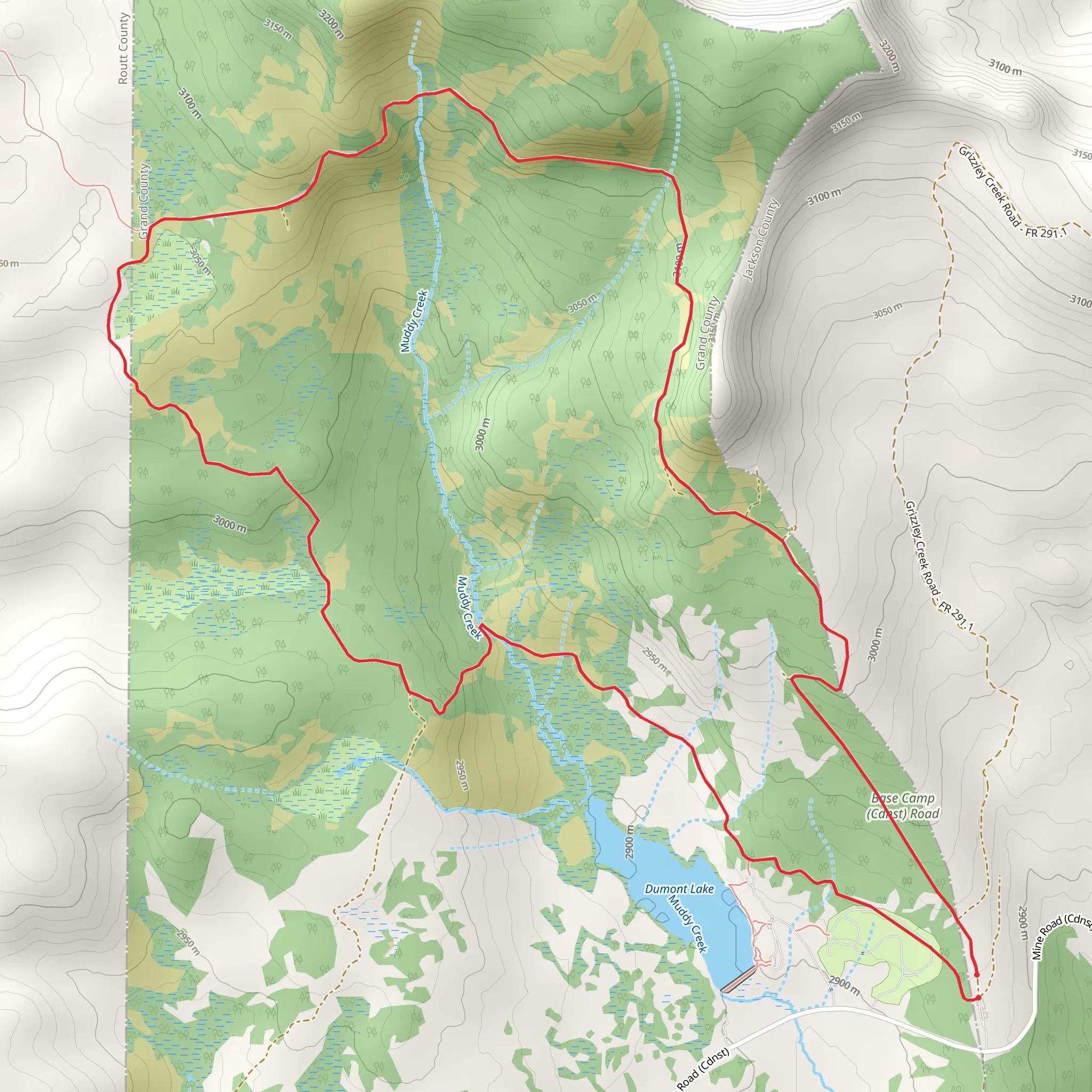 Wyoming Trail and Muddy Creek Loop mobile static map