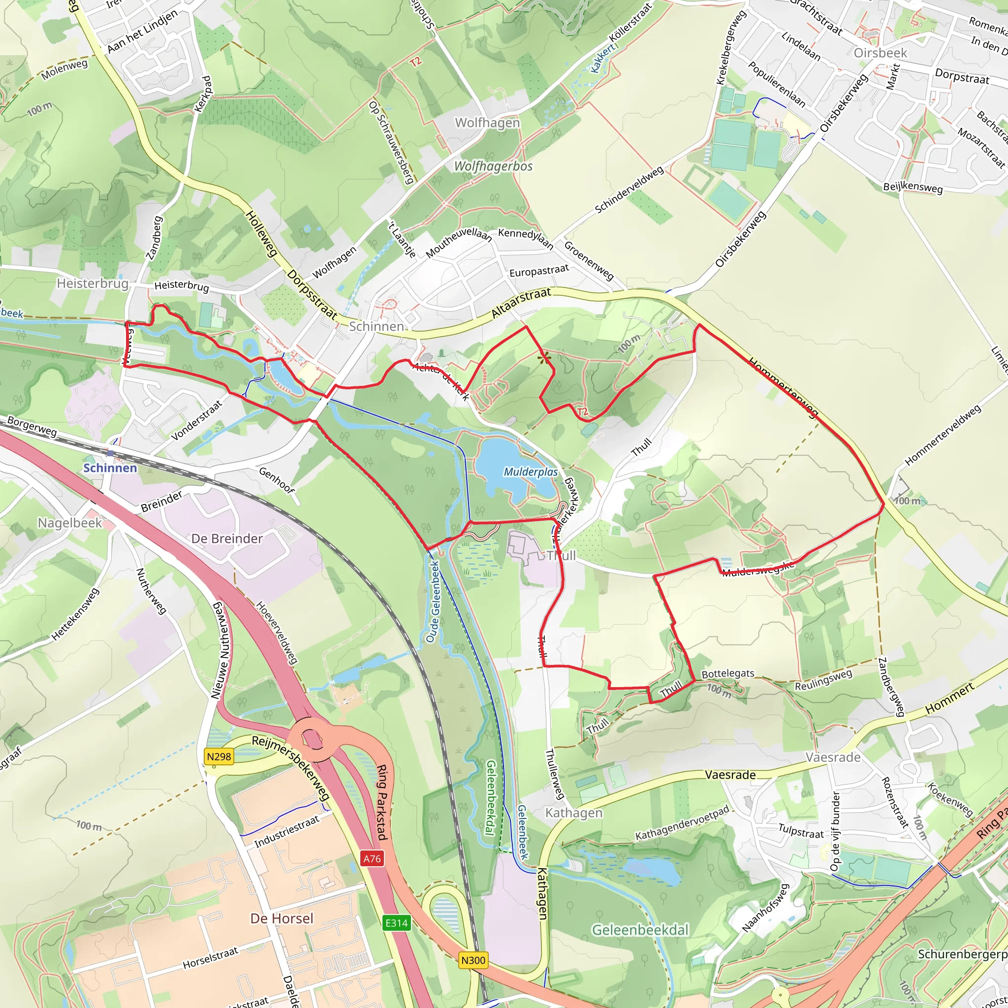 Schinnen Beekdal Route mobile static map