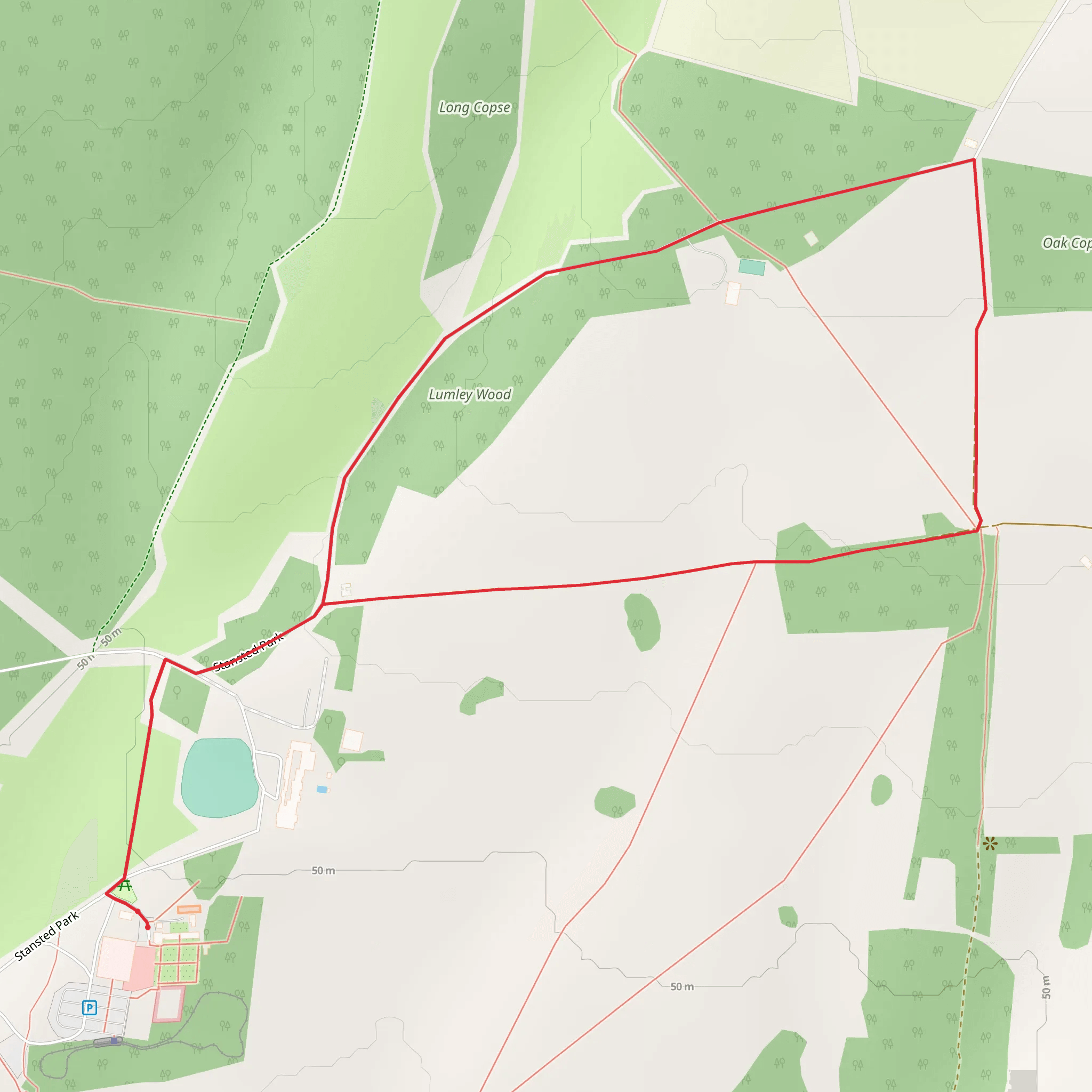 Stansted Park Walk mobile static map
