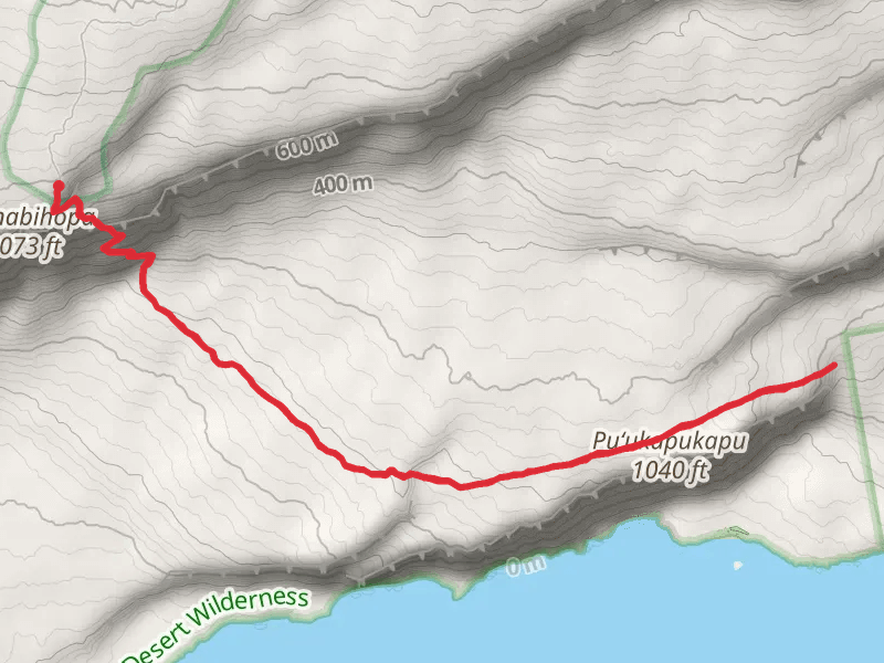 Hilina Pali Trail from Hilina Pali Road