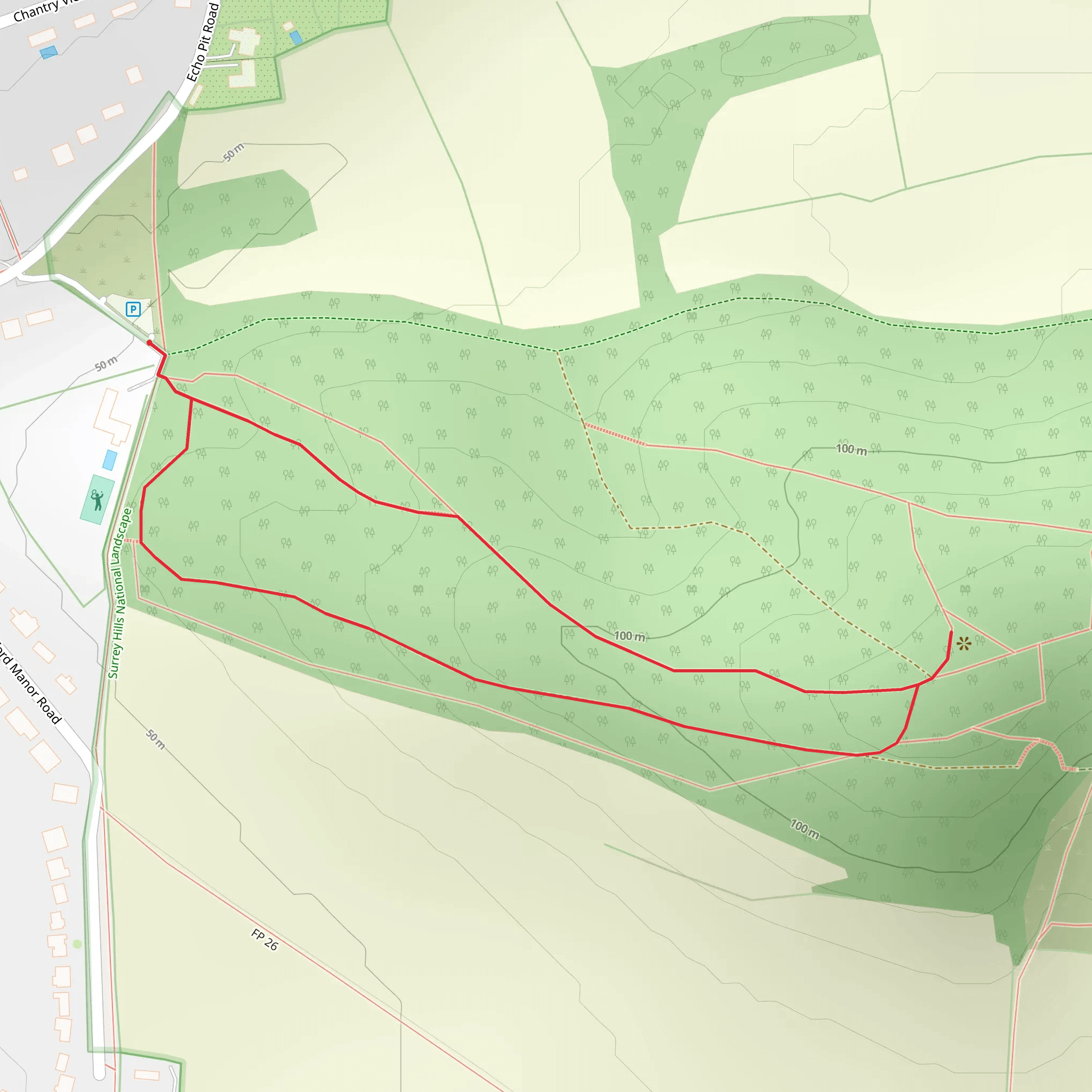 Chantry Wood Short Walk mobile static map