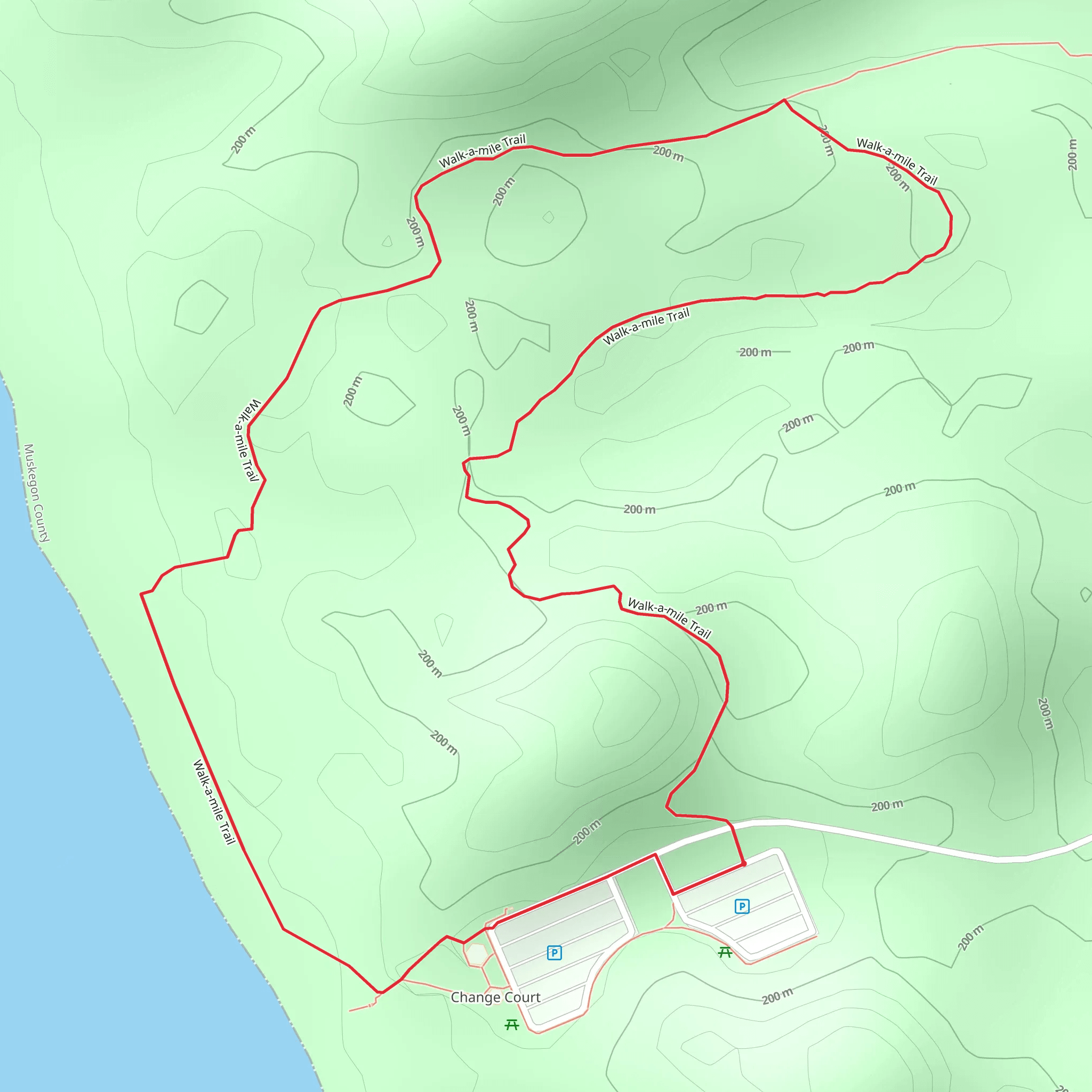 Walk-a-mile Loop Trail mobile static map