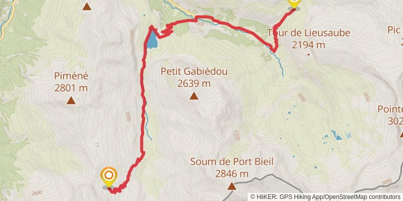 Haute Randonnée Pyrénéenne stage 22 Map