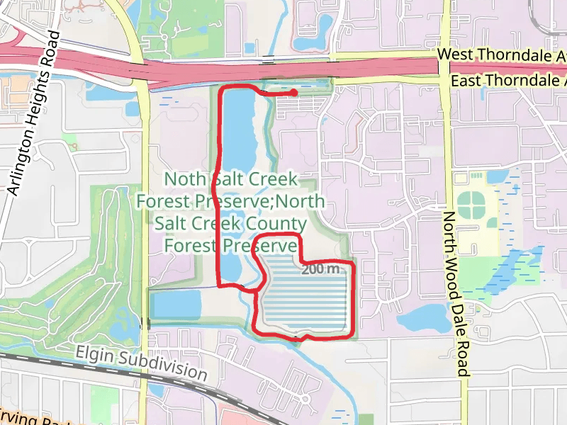 Salt Creek Retention Basin via Salt Creek Trail