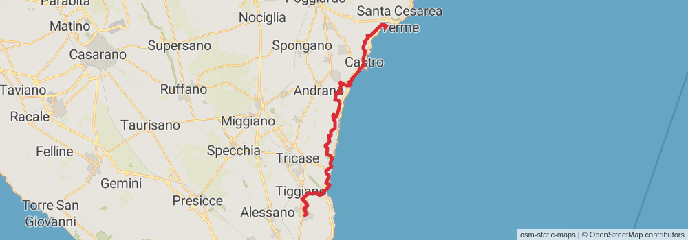 Sentiero Italia - Puglia Section stage 36 Map
