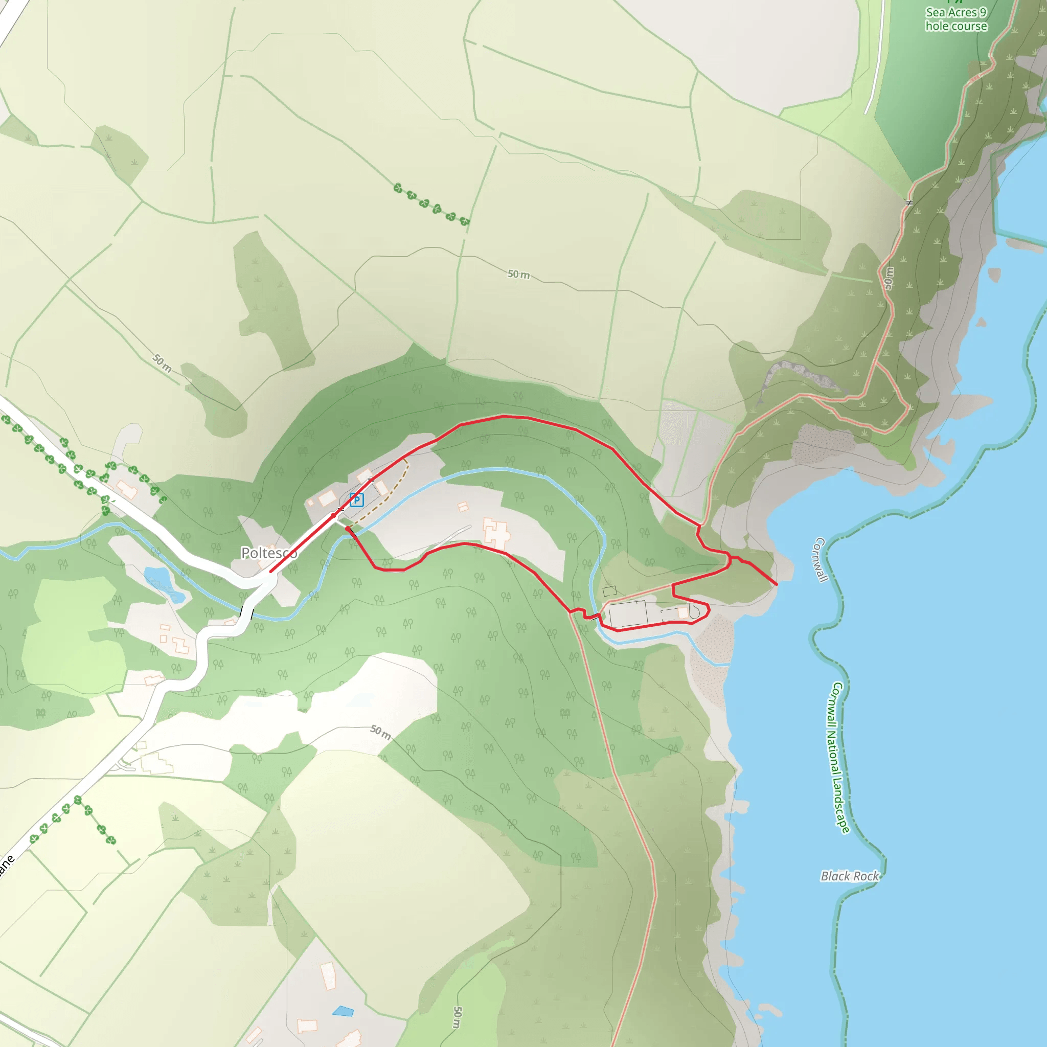 Mills and Serpentine Walk mobile static map