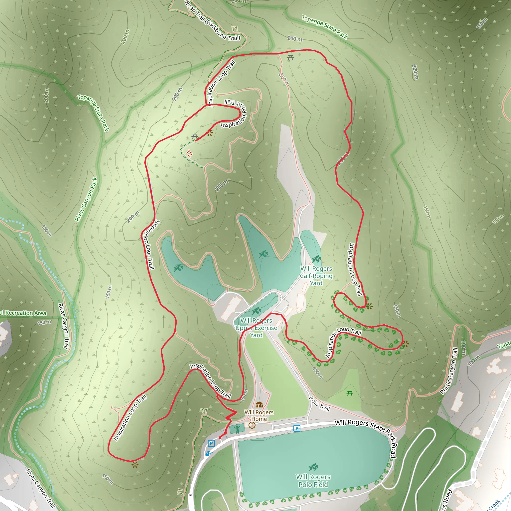 Inspiration Point Loop Trail mobile static map