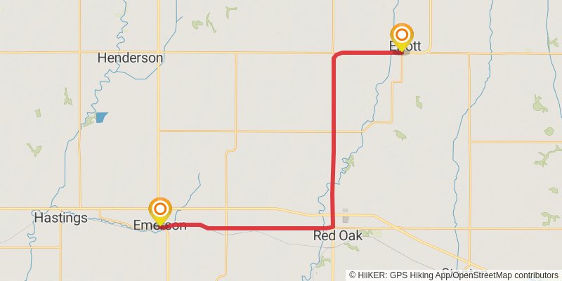 American Discovery Trail North Route stage 161 Map