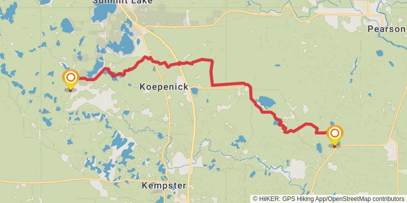 Ice Age National Scenic Trail stage 30 Map