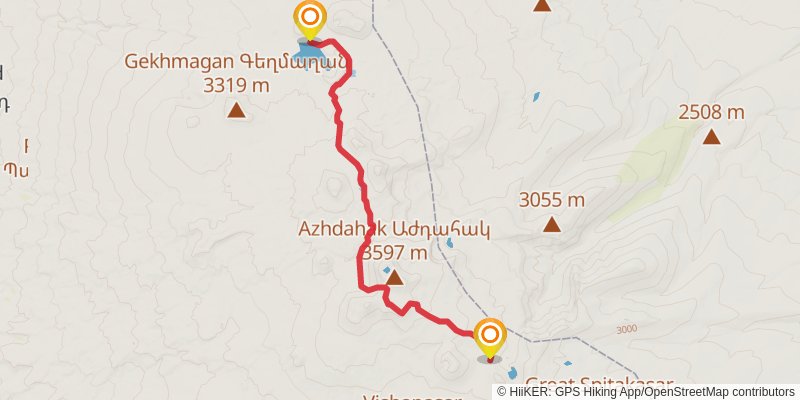 Transcaucasian Trail - Armenia stage 22 Map