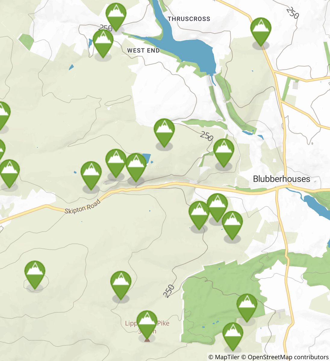 Fewston Reservoir Blubberhouses Moor Kex Gill Moor and Washburn