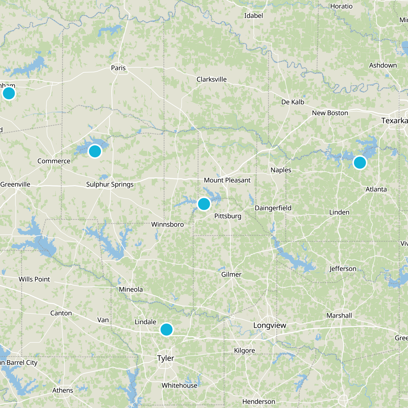 Titus County Static Map