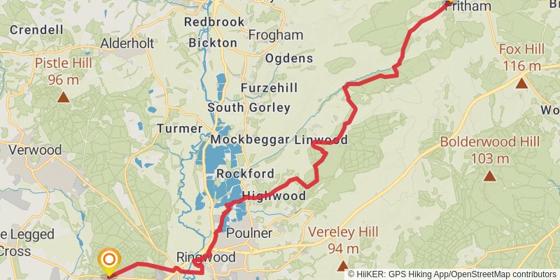 Weymouth to Newham Walk stage 6 Map
